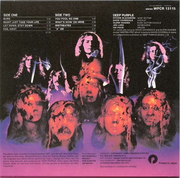 Sleeve Back, Deep Purple - Burn